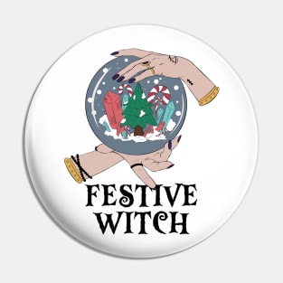 Festive witch Pin