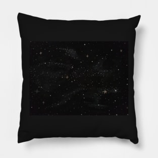 Simple Black and Gold Galaxy Pillow