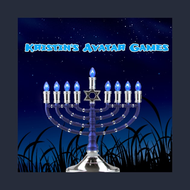 Kristin's Avatar Games Hanukkah Logo 2021 by Kristin's Avatar Games merch 