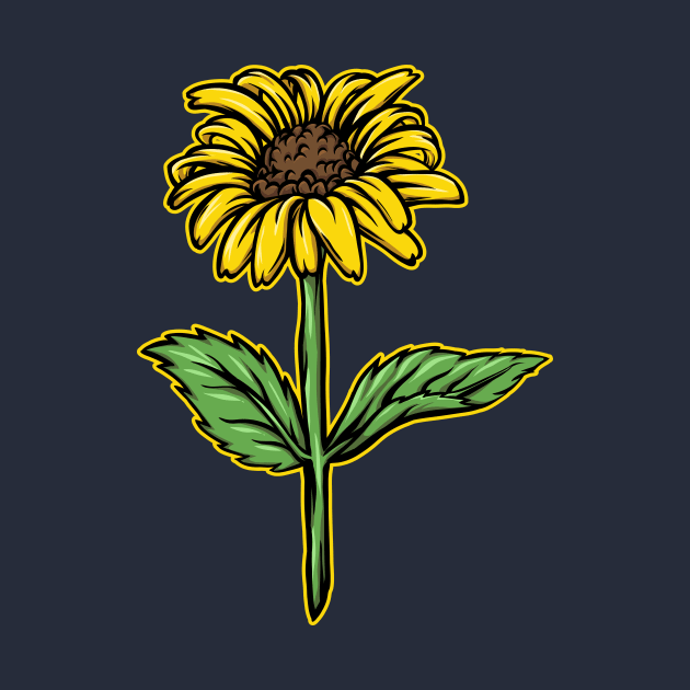 Retro Sunflower Illustration by SLAG_Creative