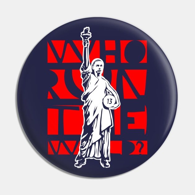 Alex Morgan, Lady Liberty Pin by StripTees