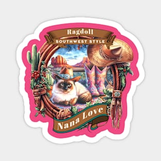 Southwest Sedona Country Cat Nana Love 4FR Magnet