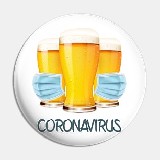 Corona virus Funny Beer Drinking Pin