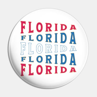 TEXT ART USA FLORIDA Pin