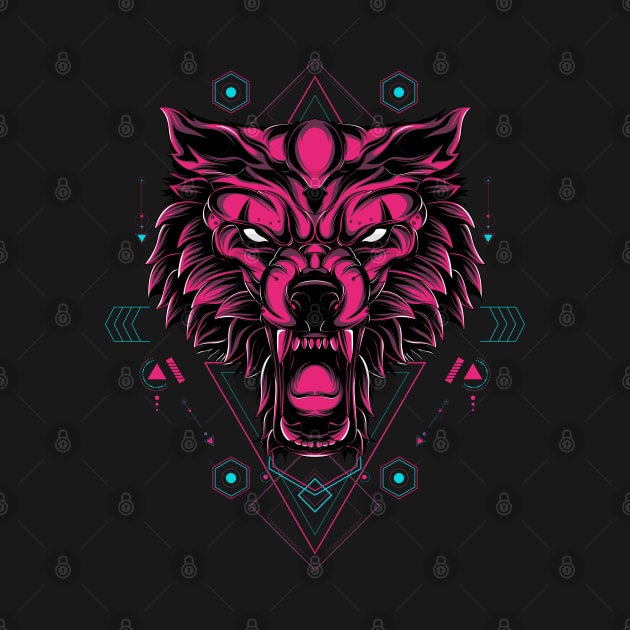 The Wild Wolf sacred geometry by secondsyndicate