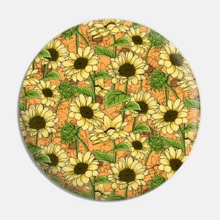 Sunflowers Pattern Pin