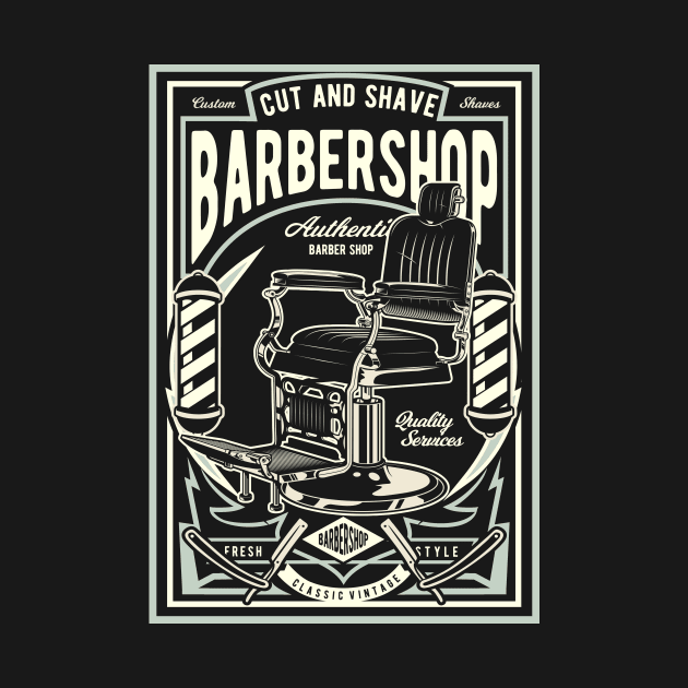 Vintage Barbershop by Pureteeshop