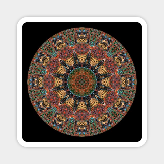 Ayahuasca Mandala Magnet by visionarysea