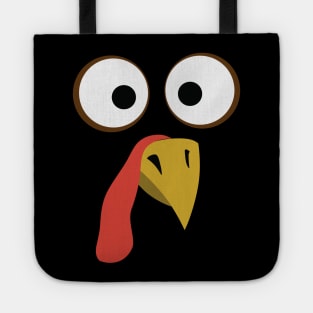 Turkey Face Pilgrim Costume Funny Thanksgiving Tote