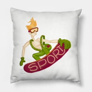 Snowboarder Pillow