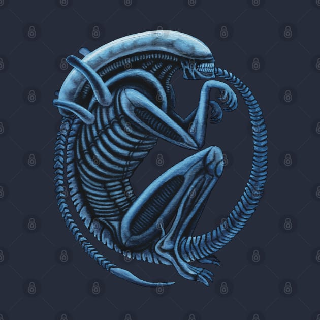 Sleeping Xenomorph by SPACE ART & NATURE SHIRTS 