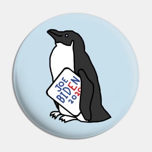 Penguin with Joe Biden 2020 Sign Pin