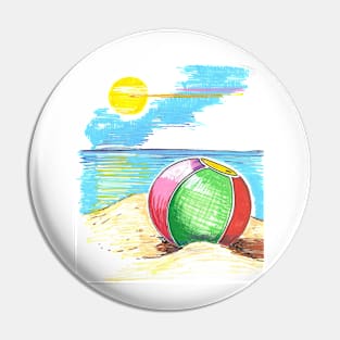 The ball on the beach Pin