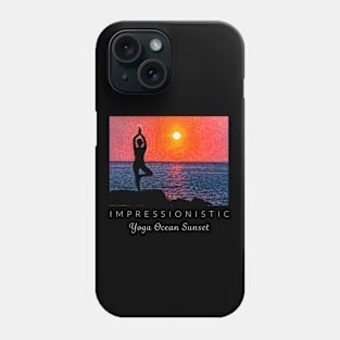 Yoga Ocean Sunset Impressionism Phone Case
