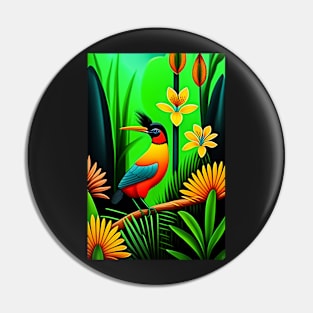 Bird Of Paradise Painting Pin