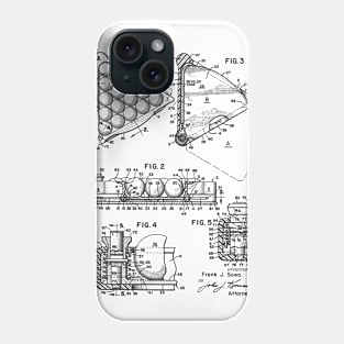 Billiard Ball Rack Vintage Patent Drawing Phone Case