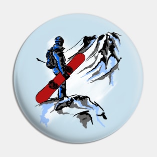 Snowboarder Pin