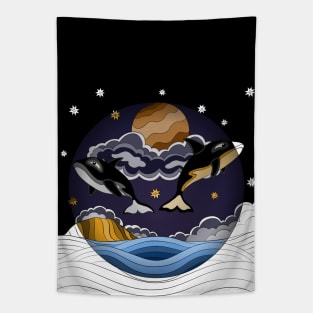 space orcas Tapestry