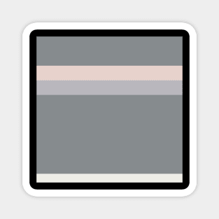 A beautiful mix of Alabaster, Grey, Silver and Lotion Pink stripes. - Sociable Stripes Magnet