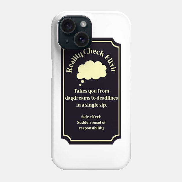 Potion Label: Reality Check Elixir, Halloween Phone Case by Project Charlie