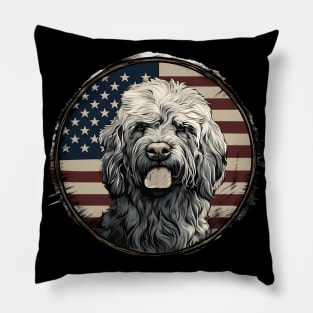 Komondor 4th of July Pillow