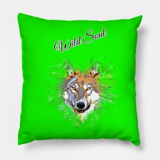 Wolf. Wild Soul. Magical time. Pillow