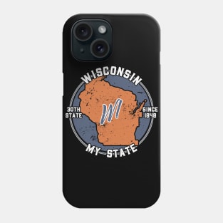 Wisconsin My State Patriot State Tourist Gift Phone Case