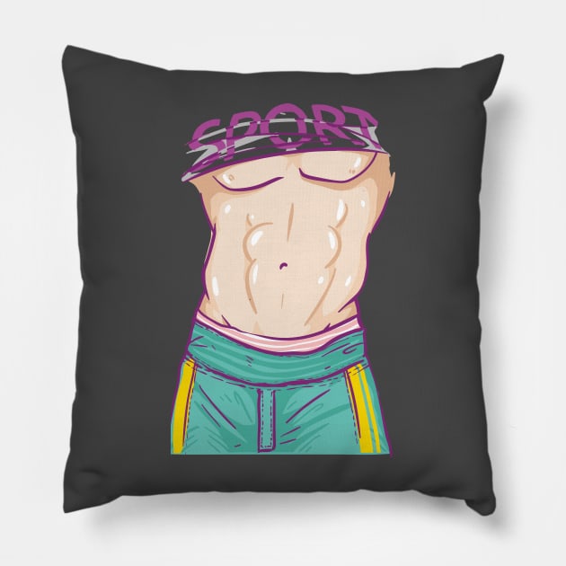 Sport lovers workout gift idea Pillow by LutzDEsign