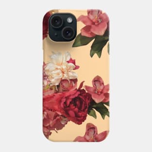 Just Flowers on Pale Orange Repeat 5748 Phone Case