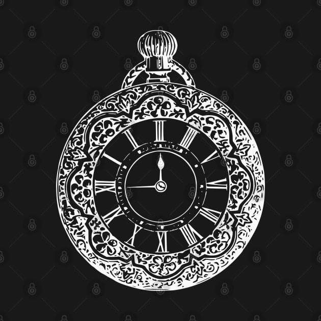 White Vintage Pocket Watch by Vintage Boutique