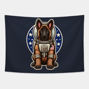 Belgian Malinois Astronaut puppy Tapestry