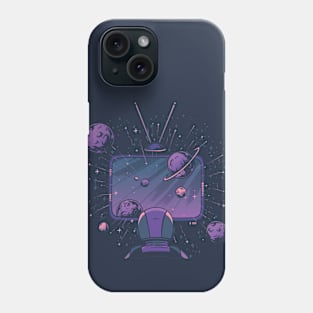 Greatest Show Off Earth // Space Cadet Watching TV in Outer Space // Cool Outer Space Illustration Phone Case