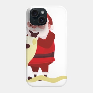 hmmm santa with list gifts Phone Case