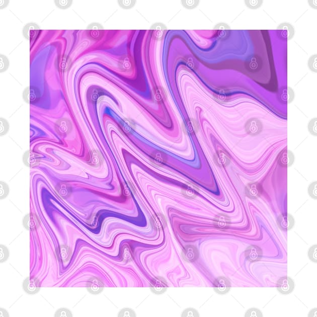 Zig Zag - Abstract in Pinks, Mauve and White by Krusty