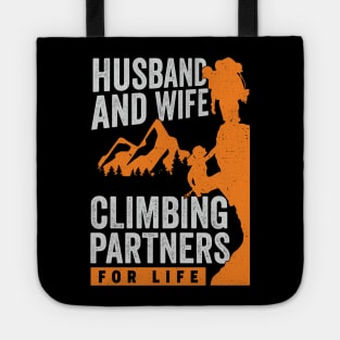 Husband And Wife Climbing Partners For Life Tote