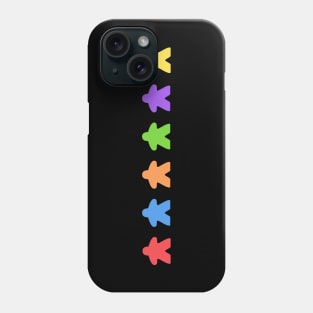 Rainbow Meeples - Board Games and Meeple Addict Phone Case