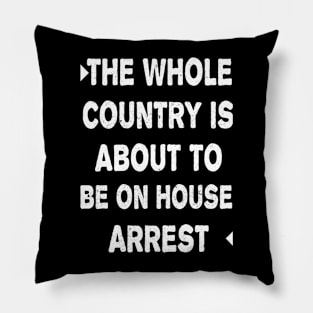 THE WHOLE COUNTRY IS ABOUT TO BE ON HOUSE ARREST Pillow