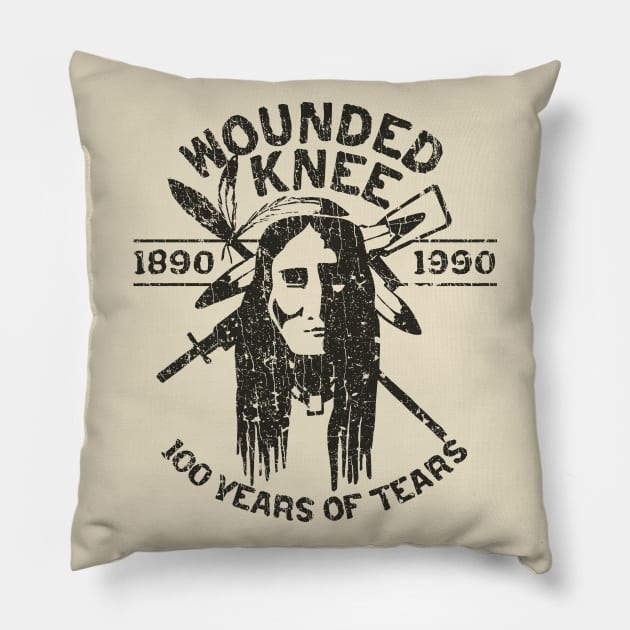 Wounded Knee 1890 - 1990 Pillow by JCD666