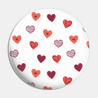 Love Heart Doodles Pin