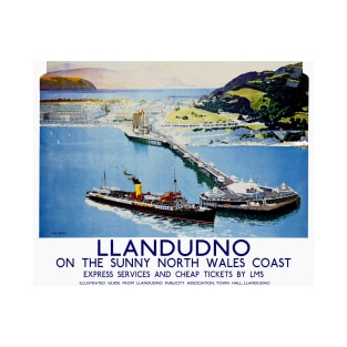 Vintage British Railways Travel Poster for Llandudno T-Shirt