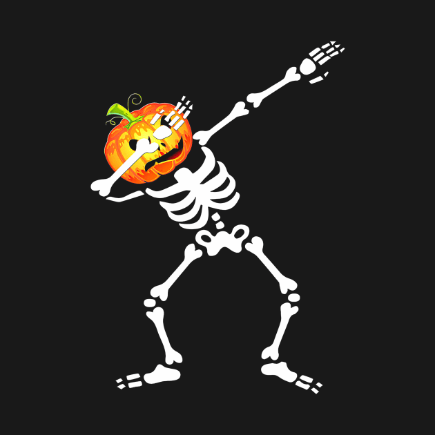 Funny Dabbing Pumpkin Halloween by Tatjana  Horvatić