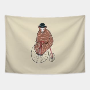 Bear On A Bicycle Tapestry