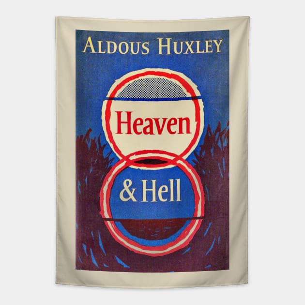 Aldous Huxley / Heaven & Hell Vintage Book Cover Tapestry by CultOfRomance