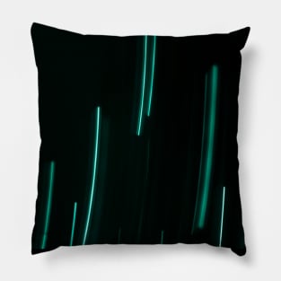 Teal turquoise blurred lights Pillow