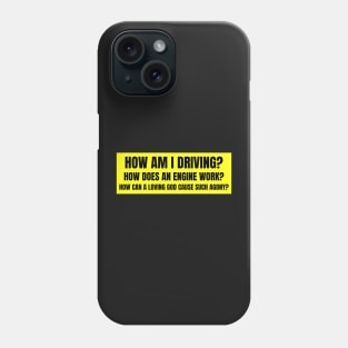 How can a loving god cause such agony? Car Sticker Phone Case