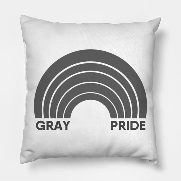Gray Pride Pillow by TheDaintyTaurus