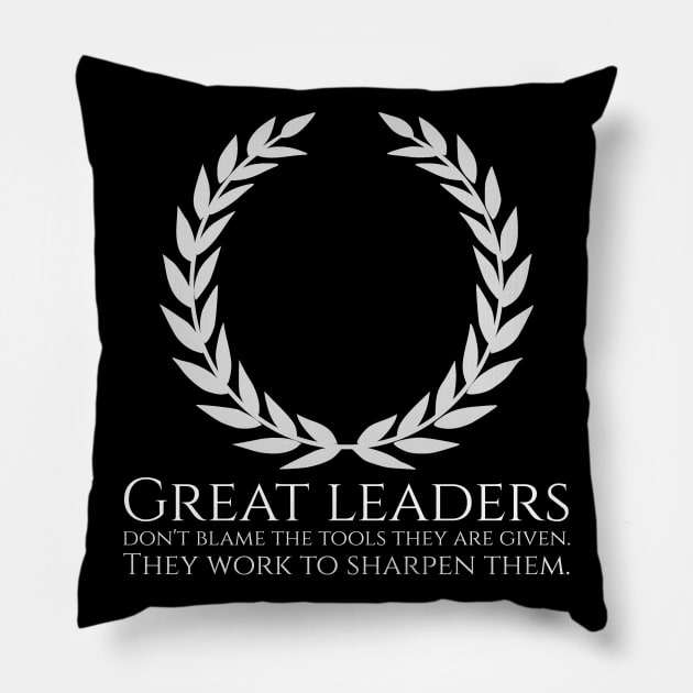 Motivational Leadership Quote Inspiring Entrepreneur Pillow by Styr Designs