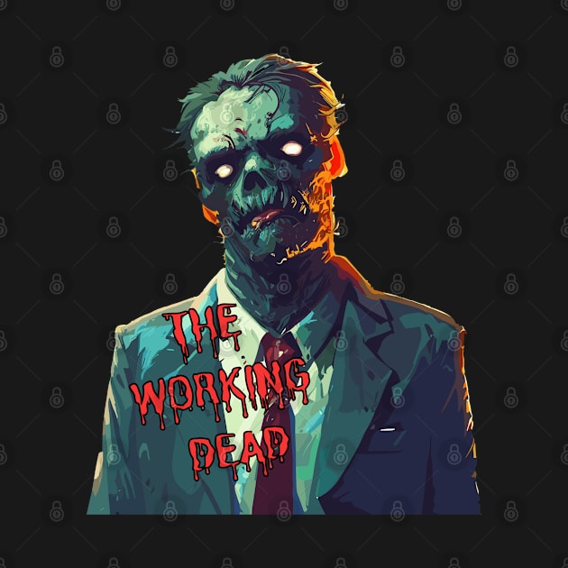 The Working Dead - spooky zombie by TomFrontierArt