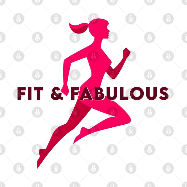 Fit & Fabulous Running Doll Silhouette by Retro Travel Design