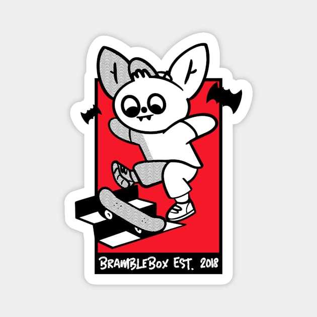 Bat Skater Magnet by BrambleBoxDesigns